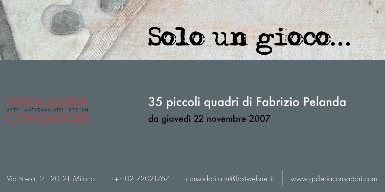 Solo un gioco... 35 piccoli quadri di Fabrizio Pelanda