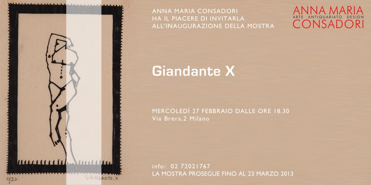 Giandante X alla Galleria Consadori, Febbraio 2013