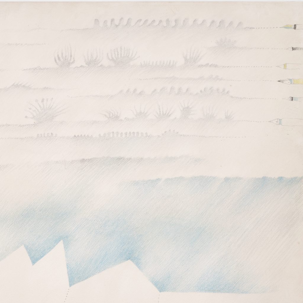 Tullio Pericoli, Paesaggio, 1982 dettaglio